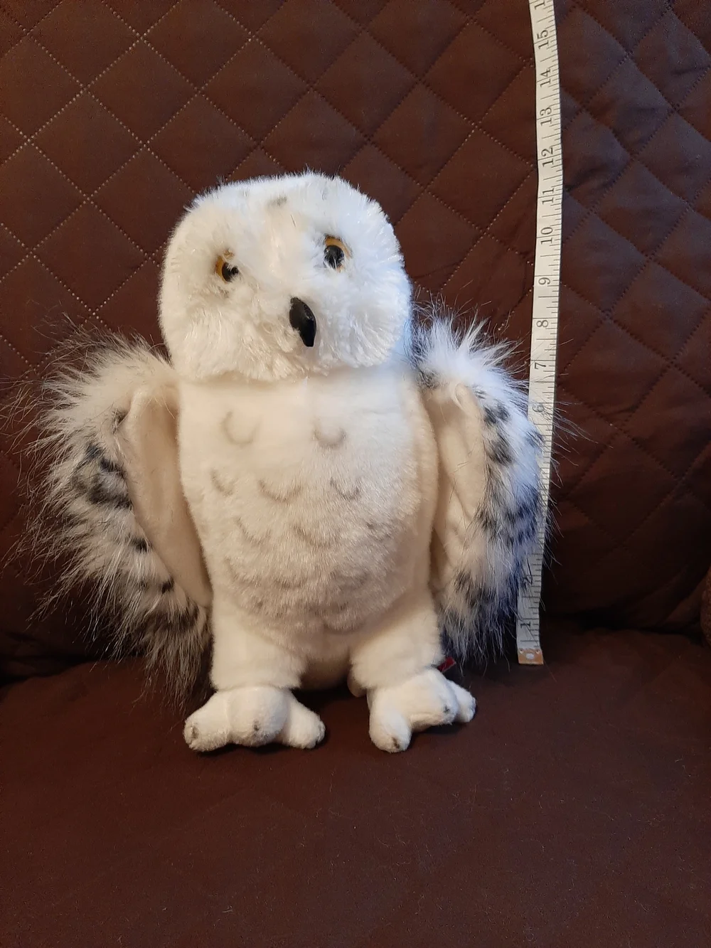 White Plush Snowy Owl Small Pet Toy - Soft Cage-Friendly Plush 11